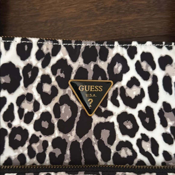 Guess Black and White Leopard Print Tote Bag - Picture 2 of 8